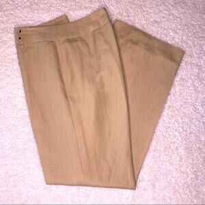Linen Khaki Lined Dress Slacks Size 2